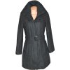 Vlněný dámský šedý kabát s páskem Montego L