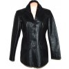 KOŽENÝ dámský černý kabát C&A L