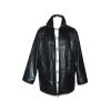KOŽENÁ pánská černá měkká bunda na zip s.Oliver L 3
