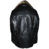 KOŽENÁ pánská černá měkká bunda na zip s kožíškem LINEA 4