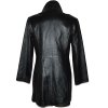 KOŽENÝ dámský černý měkký kabát L 4