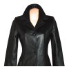 KOŽENÝ dámský černý měkký kabát M 2