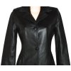 KOŽENÝ dámský černý měkký kabát M 3