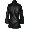 KOŽENÝ dámský černý měkký kabát M 4