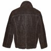 KOŽENÁ pánská hnědá zateplená bunda na zip L 3