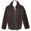 KOŽENÁ pánská hnědá zateplená bunda na zip L