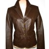 KOŽENÉ dámské měkké hnědé sako Peter Werth M/L