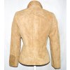 KOŽENÁ dámská béžová bunda Marks&Spencer L 2
