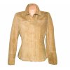 KOŽENÁ dámská béžová bunda Marks&Spencer L