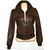 KOŽENÁ dámská hnědá bunda na zip ONLY 2