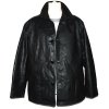 KOŽENÁ pánská černá zateplená bunda Barneys L 5