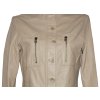 KOŽENÝ dámský béžový kabát na zip SNAP SHOT L 3