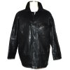 KOŽENÁ pánská černá měkká zateplená bunda L