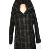 Vlněný dámský kostkovaný dlouhý kabát F&F XXL 3