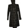 Vlněný dámský kostkovaný dlouhý kabát F&F XXL