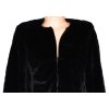 Dámský černý kožíškový kabát na zip STRADIVARIUS M 2
