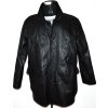 KOŽENÁ pánská černá bunda se stojáčkem L