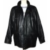 KOŽENÁ pánská černá měkká bunda na zip XL 6