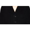 Vlněný (70%) dámský černý kabát Profashion XL 2