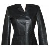 KOŽENÝ dámský černý kabát ROY/RENE 36 3