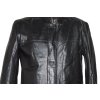 KOŽENÁ pánská černá bunda na zip a knoflíky Milan Leather L 2