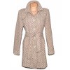 Dámský vzorovaný béžovo-růžový kabát s páskem Reserved L