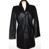 KOŽENÝ dámský černý měkký kabát XL 3