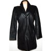 KOŽENÝ dámský černý měkký kabát XL