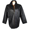 KOŽENÝ dámský černý měkký kabát XL