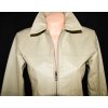 KOŽENÁ dámská béžová bunda na zip TRACTION vel. M 2