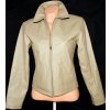 KOŽENÁ dámská béžová bunda na zip TRACTION vel. M 3