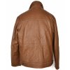 KOŽENÁ pánská hnědá měkká bunda na zip JCC 3