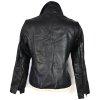 KOŽENÁ dámská černá měkká bunda na zip Principles M/L 4