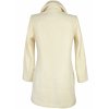Vlněný (75%) dámský smetanový kabát Mango Suit M
