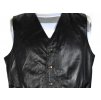 KOŽENÁ pánská černá měkká vesta 54 2