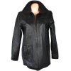 KOŽENÝ dámský černý měkký kabát na zip M/L