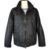KOŽENÁ pánská černá zateplená bunda na zip Canda L