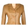 KOŽENÉ dámské koňakové měkké sako ASL S 3
