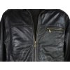 KOŽENÁ pánská černá měkká zateplená bunda na zip UMBRO L