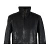KOŽENÁ dámská černá měkká bunda na zip M/L