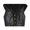 KOŽENÁ pánská černá měkká vesta Mc Neal 48