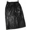 KOŽENÁ dámská měkká černá sukně UK 10