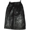 KOŽENÁ dámská měkká černá sukně UK 10