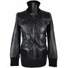 KOŽENÁ dámská černá měkká bunda na zip MANGO S