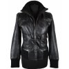 KOŽENÁ dámská černá měkká bunda na zip MANGO S