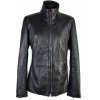 KOŽENÁ dámská černá měkká bunda na zip L