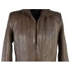 KOŽENÁ dámská hnědá měkká bunda na zip Atex L