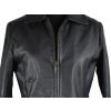 KOŽENÁ dámská černá měkká bunda na zip GINA MARIOLANO