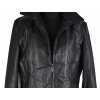 KOŽENÁ dámská černá měkká zateplená bunda na zip XL