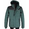 Pánská zelená prošívaná bunda s kapucí Alpine Pro S